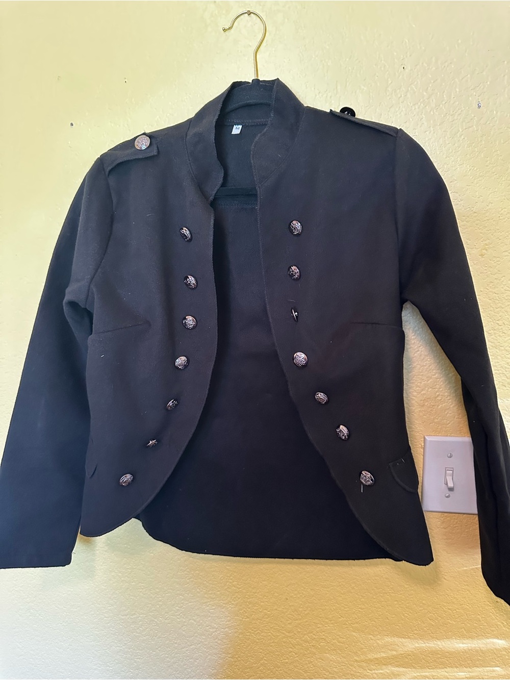 Black Military-Style Women's Jacket